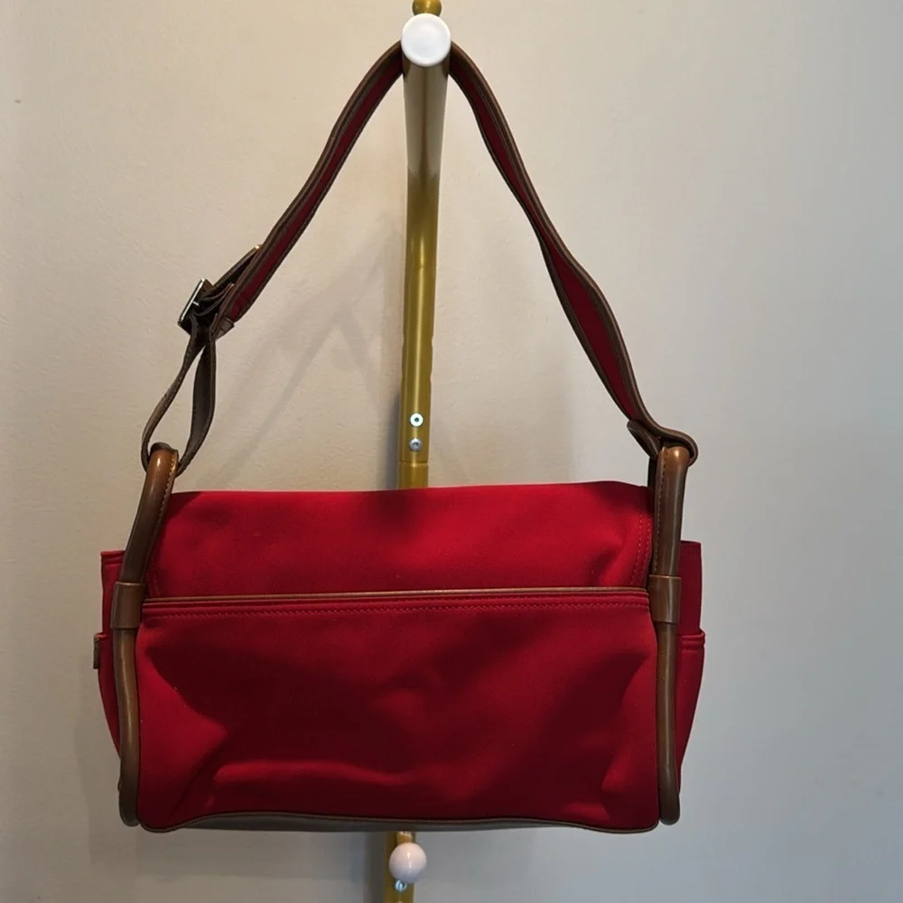 Anne Klein red handbag or shoulder bag EUC
